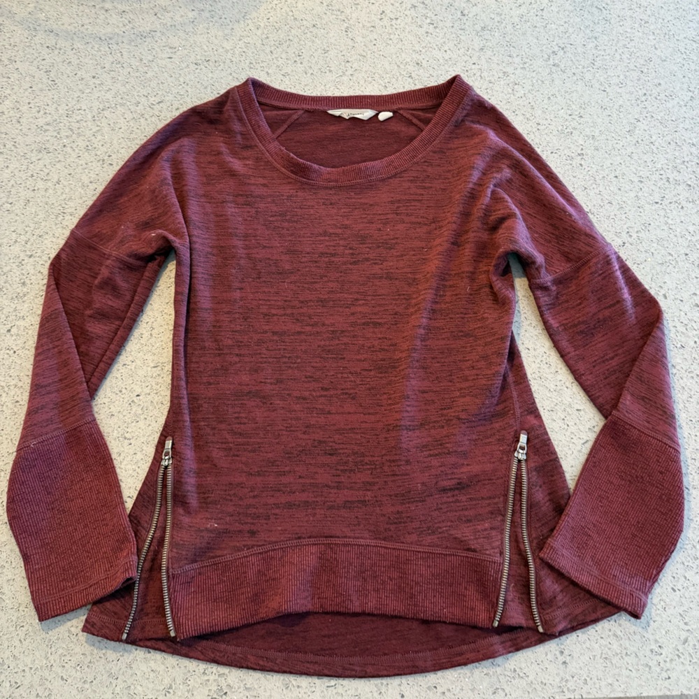 Athleta Burgundy Long Sleeve Jacket